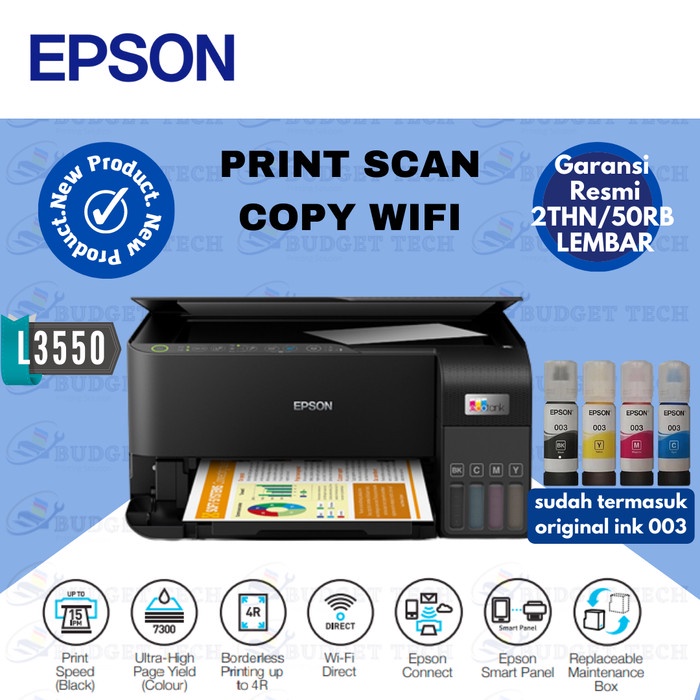 Jual Printer Ecotank Printer Epson L3550 Print Scan Copy Wifi Garansi Resmi Shopee Indonesia 2677