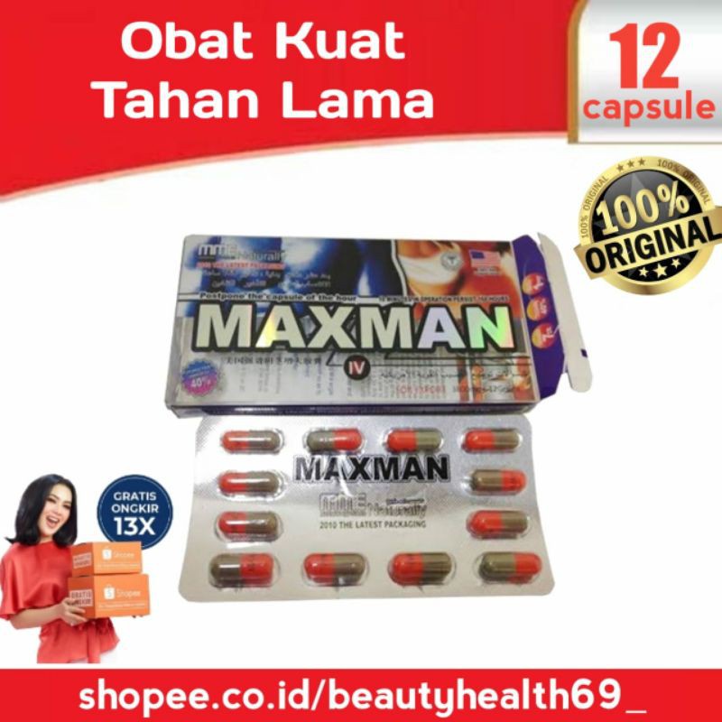 Jual (BHJ)BAYAR DI TEMPAT (COD) MAXMAN ORIGINAL TABLET ISI 12 TERBARU ...