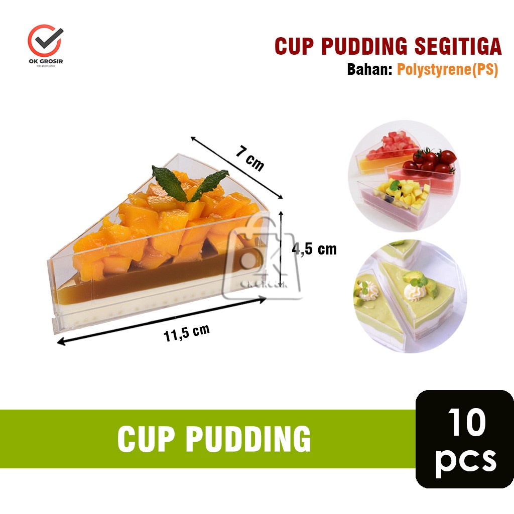 Jual Cup Pudding Segitiga / Cup Dessert Jelly (1 pack isi 10 pcs ...