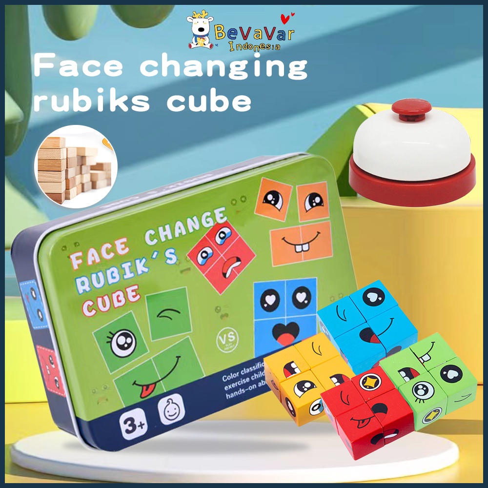 Jual BEVAVAR Changing Face Rubik'S Cube Family/Board Game Puzzle Anak ...