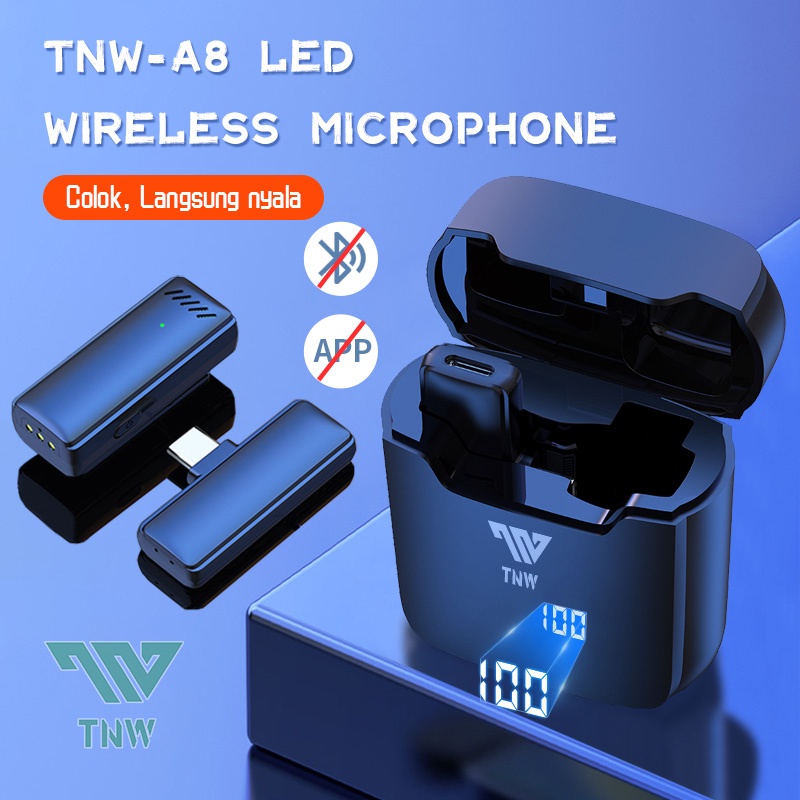 Jual TNW A8 Wireless Microphone Mikrofon YouTuber Mikrofon Wireless ...