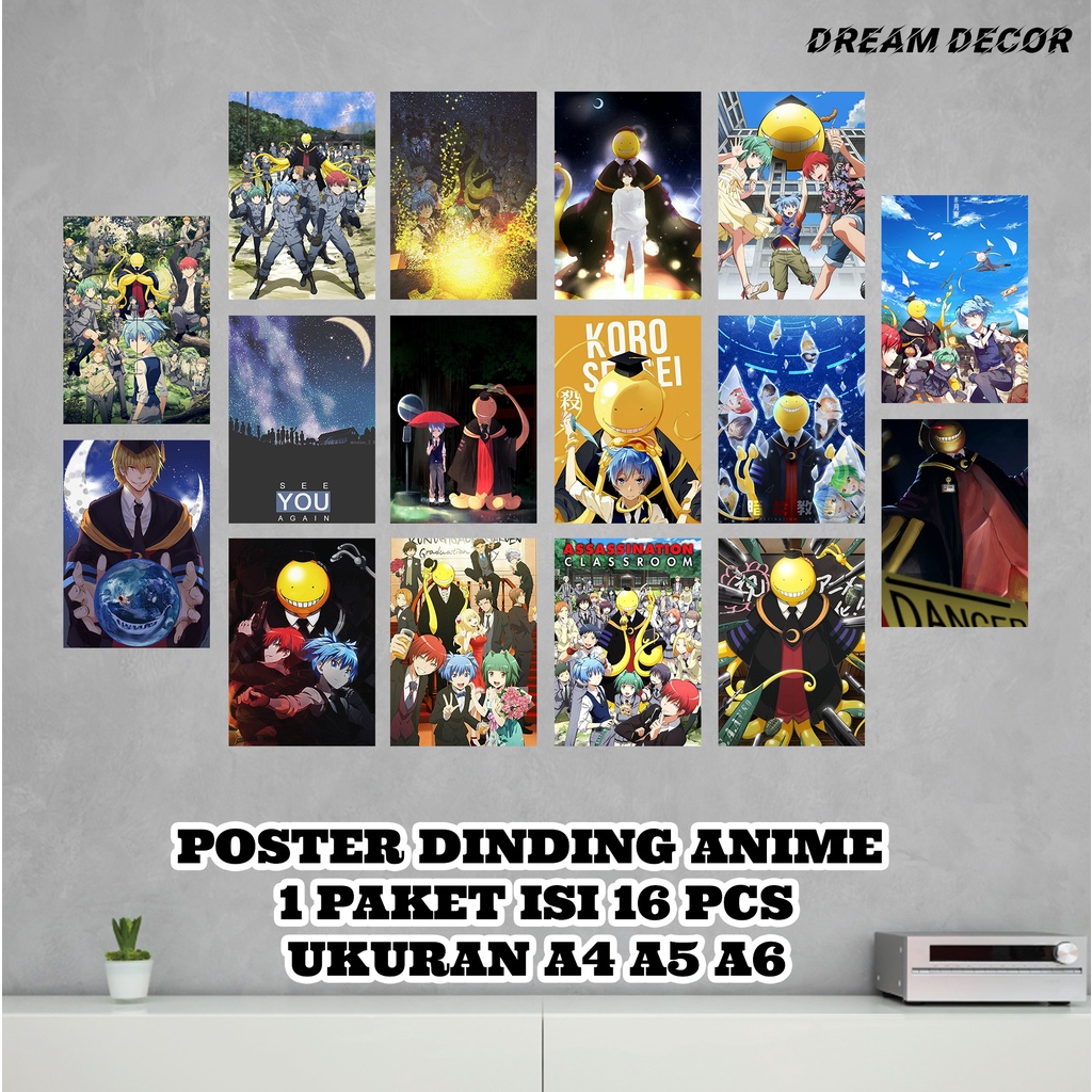 Jual Poster Dinding Kamar Tema Anime Bahan Glossy Ukuran A4 A5 A6 ...