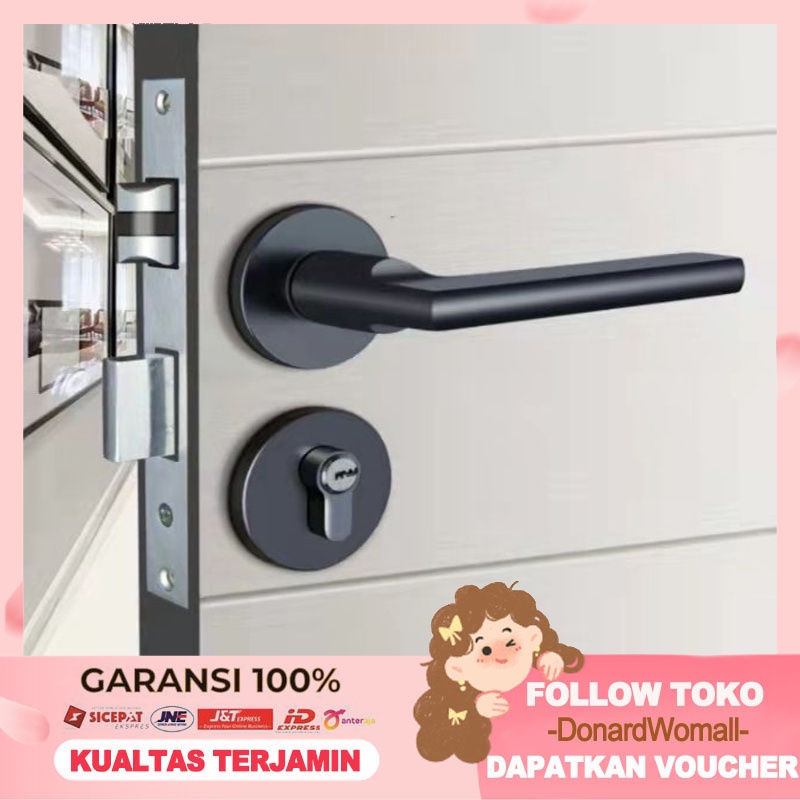 Jual Gagang Pintu Set Siap Pasang Gaya Eropa Handle Lock Door Model