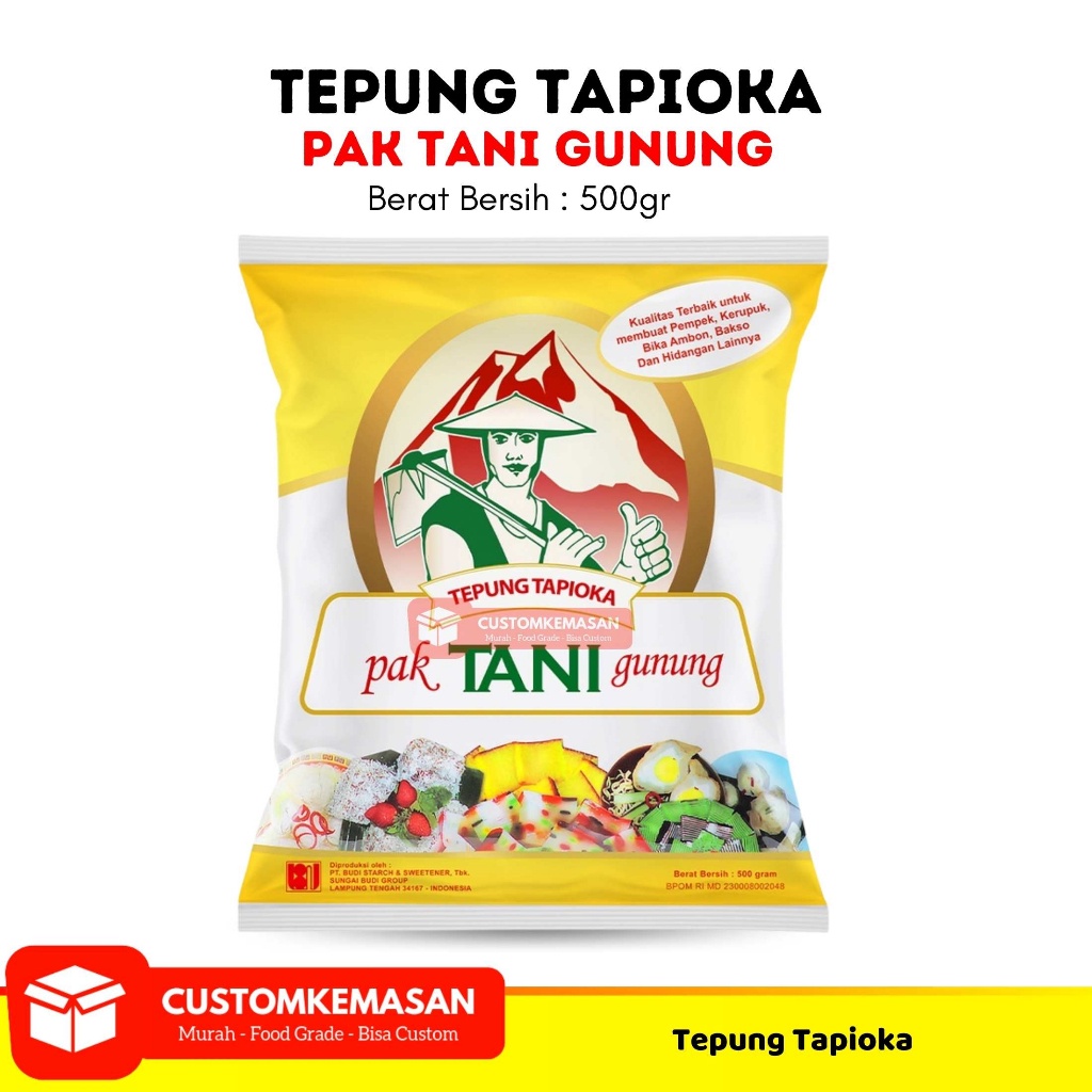 Jual Tepung Tapioka Cap Pak Tani Gunung 500gr / Tepung Tapioka | Shopee ...