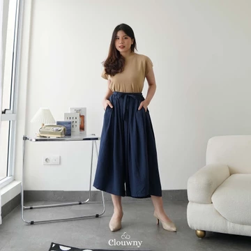 Clouwny Emilia Culottes Pants Premium Linen