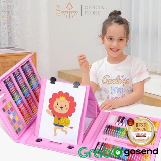 1box (68pcs) Pink Set Of Drawing Tools For Kids, Including Coloring,  Crayons, Watercolor Pens, Perfect As Gift