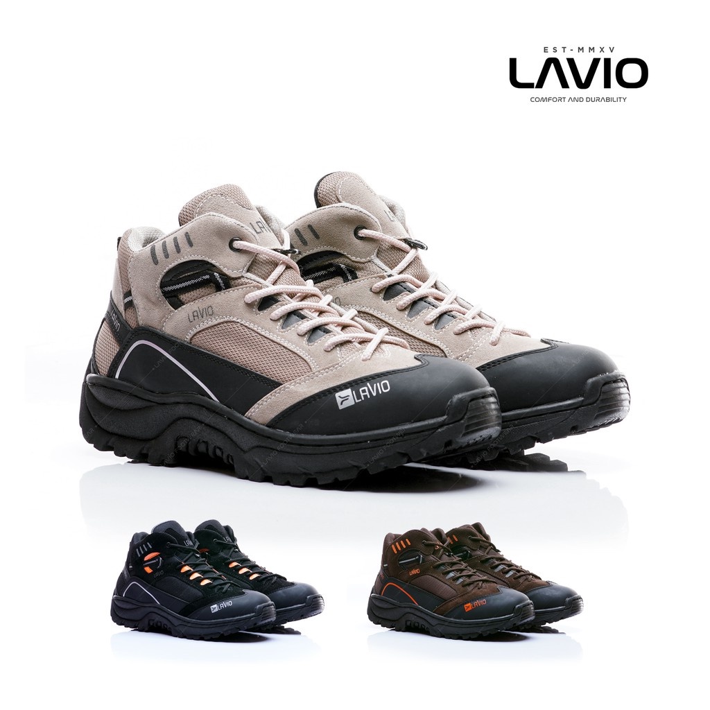 Jual Lavio Sepatu Pria Safety Ujung Besi Boots Gunung Outdoor Touring ...