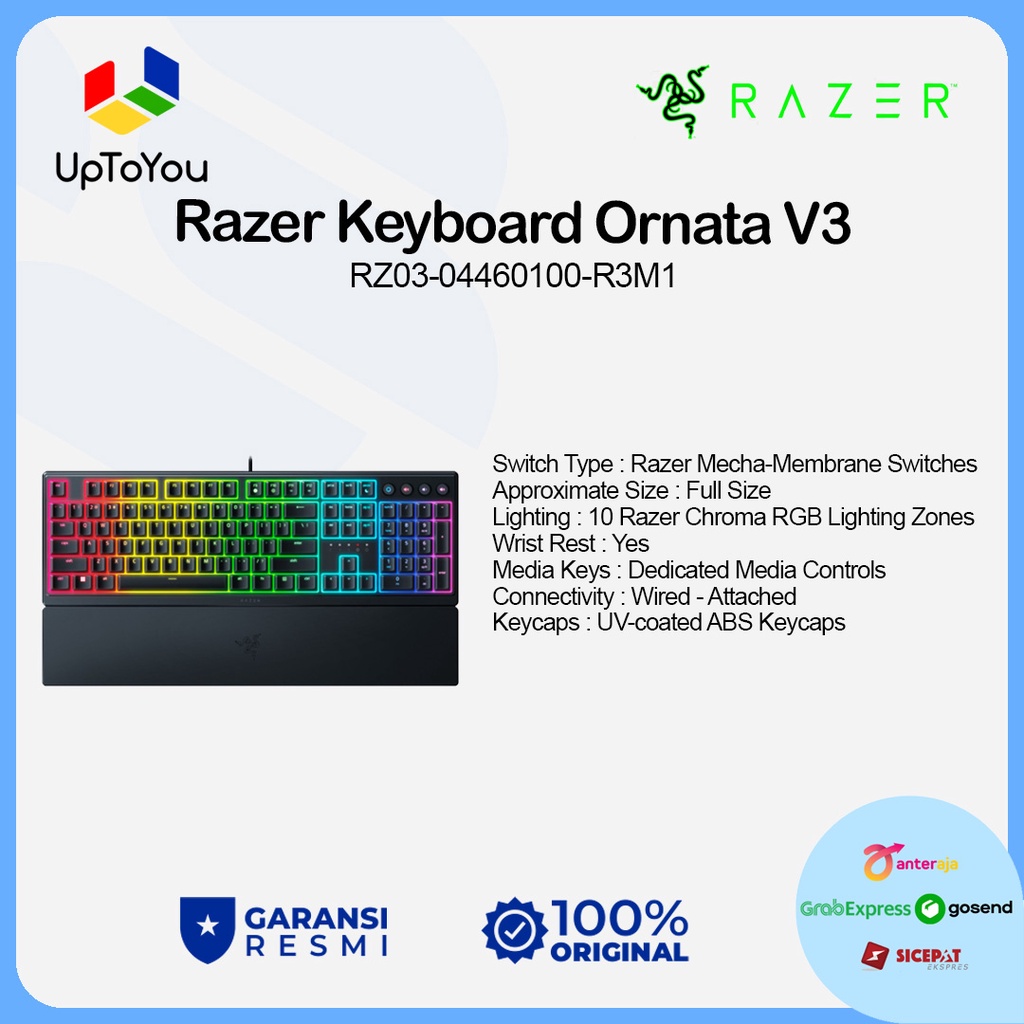 Jual Razer Ornata V3 Low-profile Mecha-membrane RGB Keyboard | Shopee ...