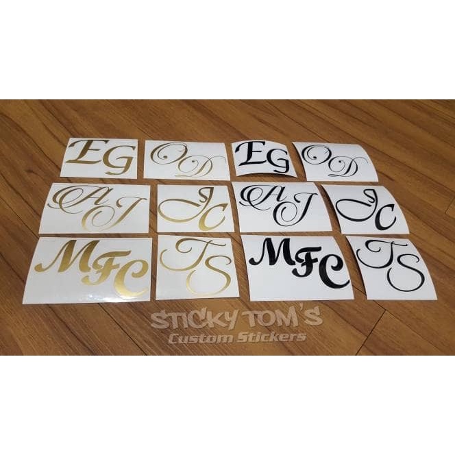 Jual Stiker custom inisial nama cocok untuk di mobil, motor, helm ...