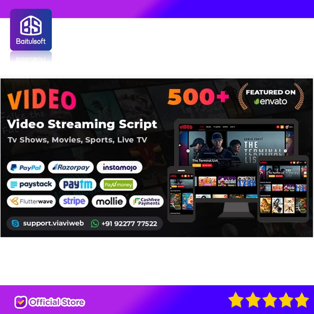 Jual SOURCE CODE APLIKASI VIDEO STREAMING PORTAL (TV SHOWS, MOVIES