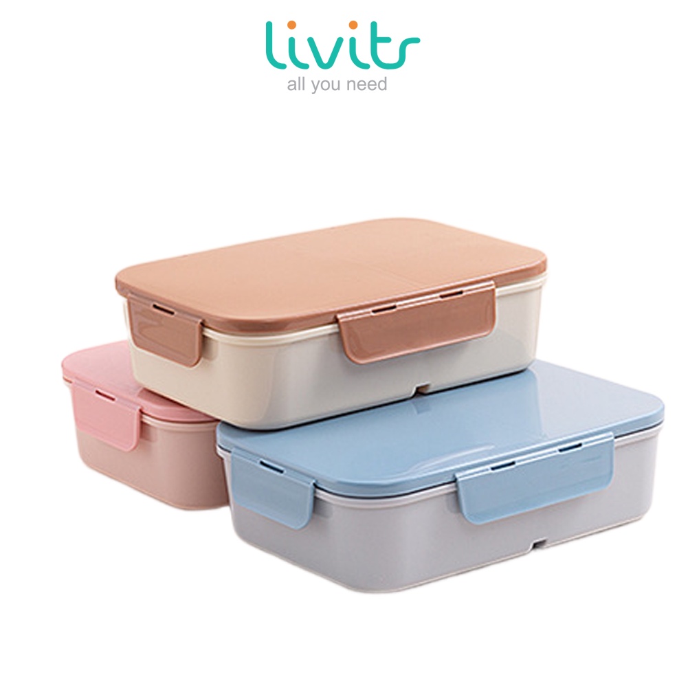 Jual LUNCH BOX Kotak Bekal Makan Siang 1200 ML I Lunch Box Anak 3 Sekat