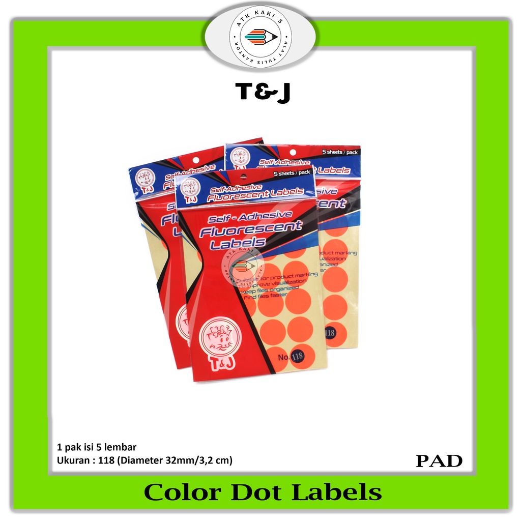 Jual TOM AND JERRY - Color Dot Labels 118 Merah / Red - Pad | Shopee ...