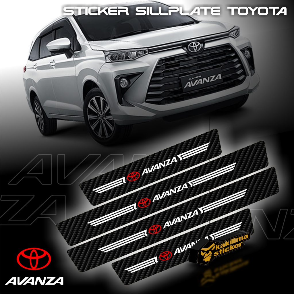 Jual Sticker sill plate carbon pelindung pijakan kaki pintu mobil untuk ...
