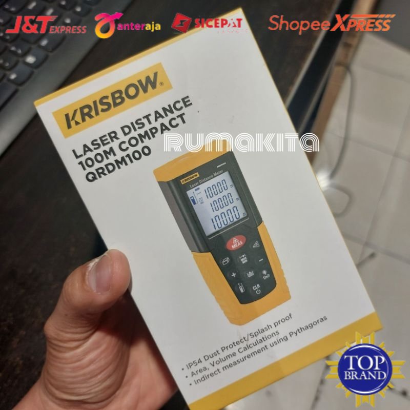 Jual Krisbow laser distance meter 100 M meteran laser digital Shopee