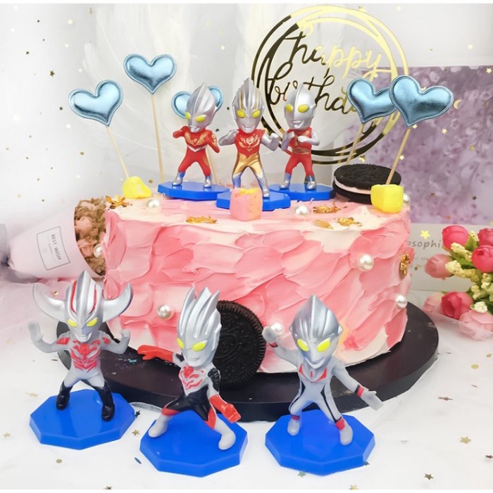 Jual Topper Cake Kue Ulang Tahun Figure Ultraman 6pc | Shopee Indonesia