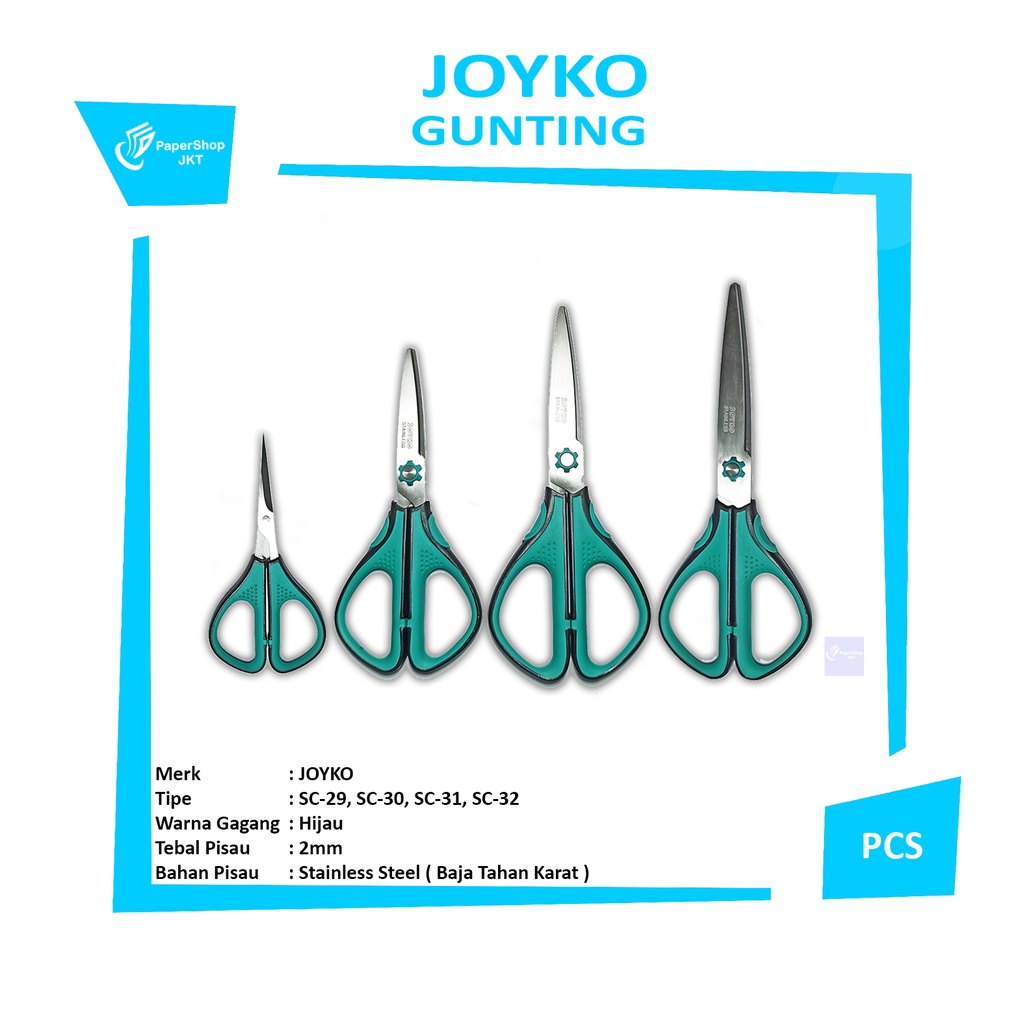 Jual JOYKO - Scissors SC-29~32 Gunting Kertas Serbaguna - Pcs | Shopee ...