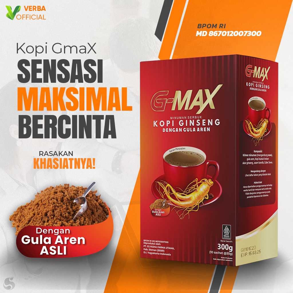 Jual G MAX G-max kopi kuat pria tahan lama sex Original DI JAMIN KUAT DI  RANJANG | Shopee Indonesia