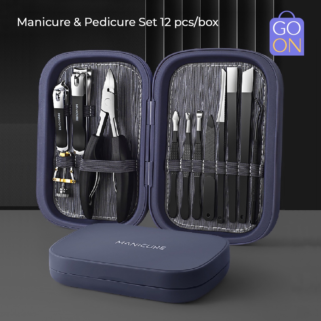 Jual [Set LUX 12 pcs] Pedicure & Manicure Box Set Premium Dengan Alat ...