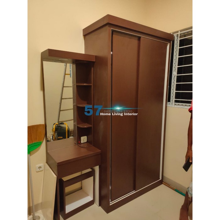 Jual Set Kamar Tidur Lemari Pakaian Dan Meja Rias Bahan Plywood Hpl