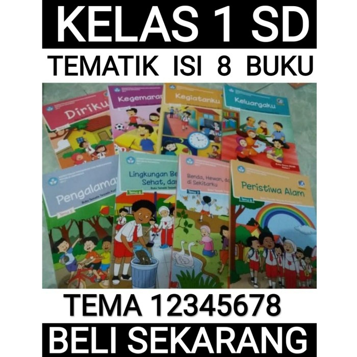 Jual ⭐BARU (DISKON)⭐⭐BARU (DISKON)⭐ paket buku tematik sd kelas 1 tema ...