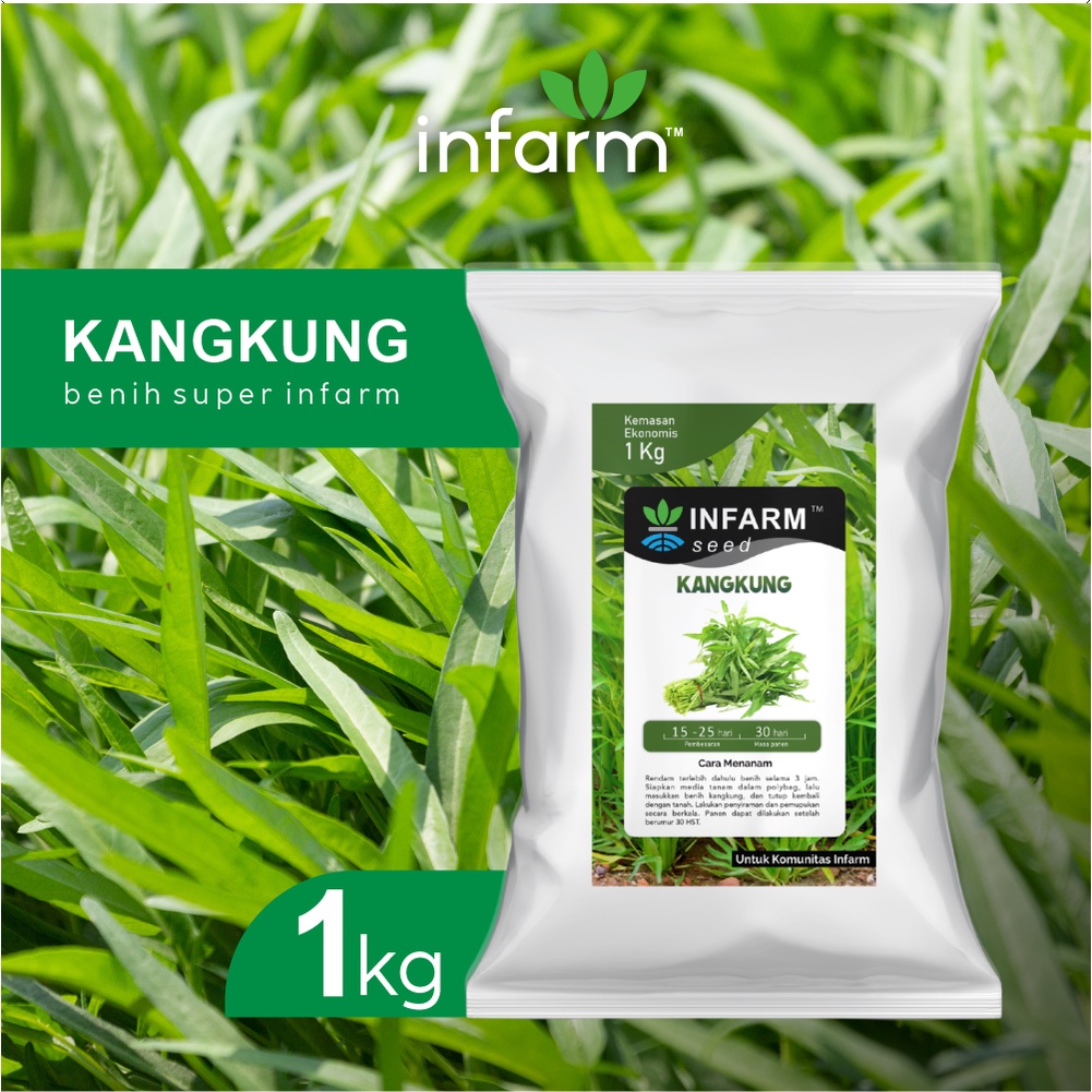 Jual Infarm Benih Bibit Biji Super Sayur Kangkung Kemasan Kg Lebih