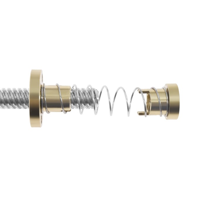 Jual T8 Anti Backlash Spring Nut Lead Screw for 8mm pitch 2mm Lead 4 ...