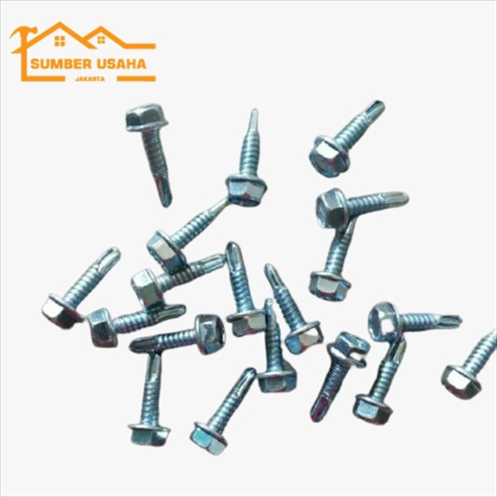 Jual Per Bungkus 100 Pcs Baut Roofing 10mm x 16mm 10 x 16 mm Rufing ...