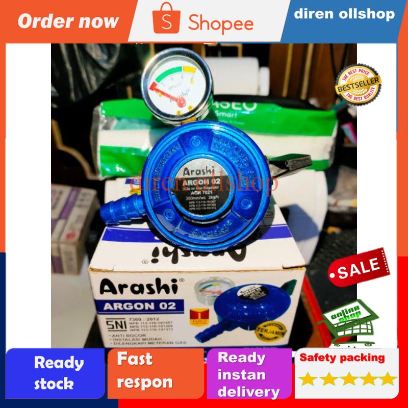 Jual Regulator Gas Lpg Anti Bocor Araship Argon Sni Shopee Indonesia