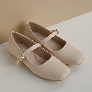 Vimemo Amadea Vol.2 Sepatu Mary Jane Korean Shoes Vintage Flatshoes