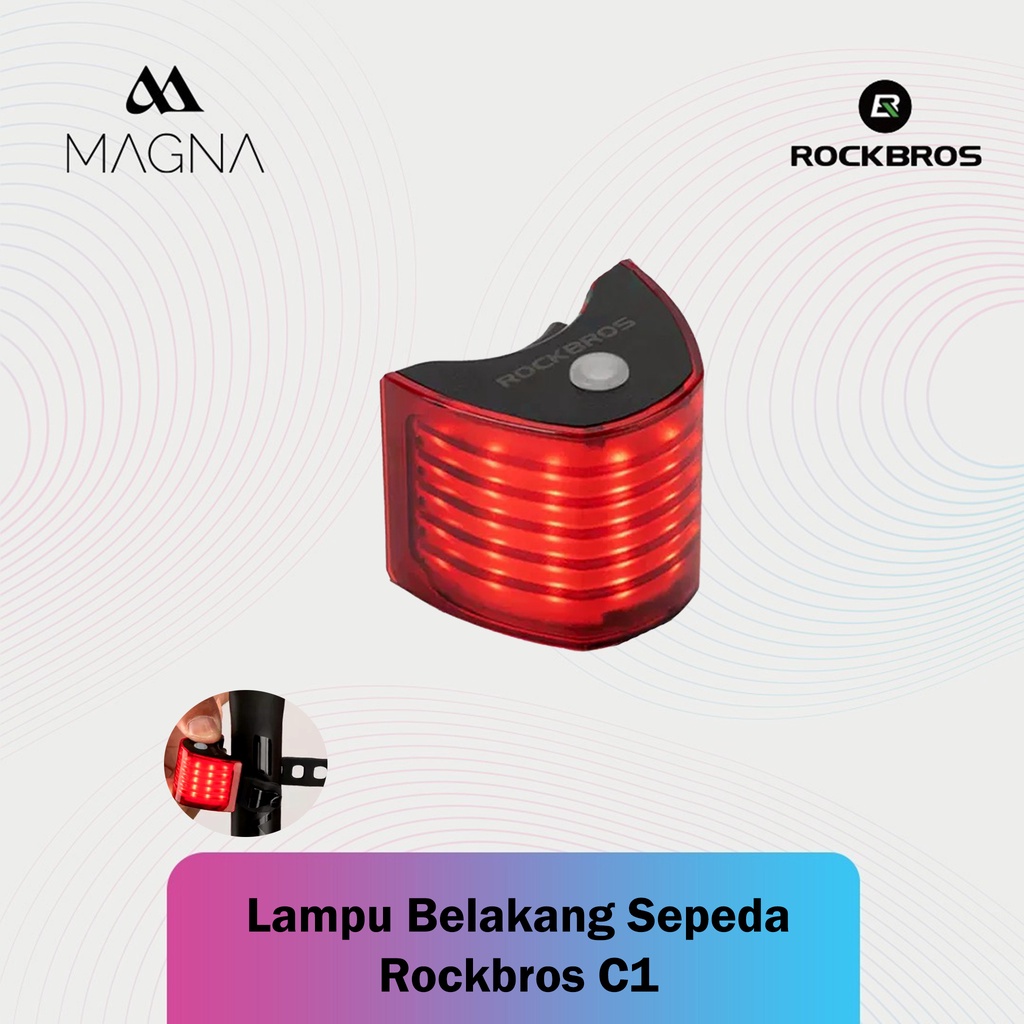 Jual Lampu Belakang Sepeda Rockbros C Bicycle Mini Rear Light Roadbike