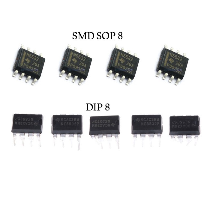 Jual audiosby-IC NE 5532 NE5532 Penguat Audio Low Noise DIP 8 Pin SOP 8 ...