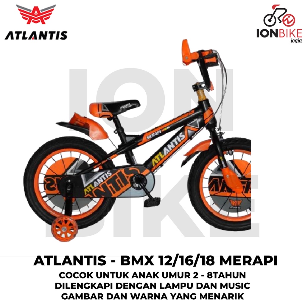 Jual Sepeda Bmx 12 16 18 Atlantis Merapi Anak Cowok Kids Bike Terbaru ...