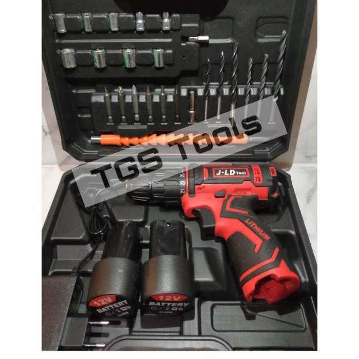 Jual Cordless Drill Battery 12V - Bor Obeng Baterai - Include tool kit ...