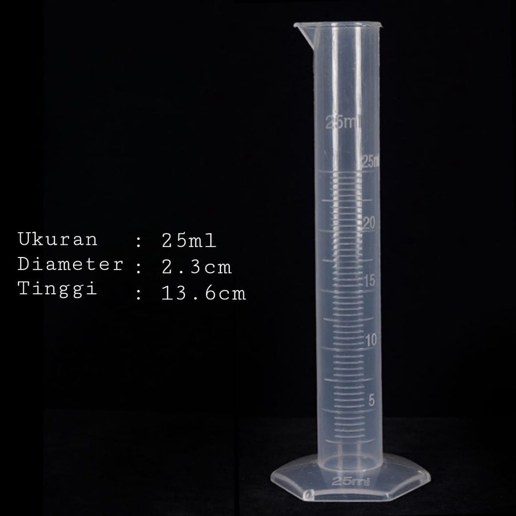 Jual S279 Gelas Ukur Tabung Ukur Laboratorium Measuring Cylinder Bahan Plastik 10ml25ml50ml 7423