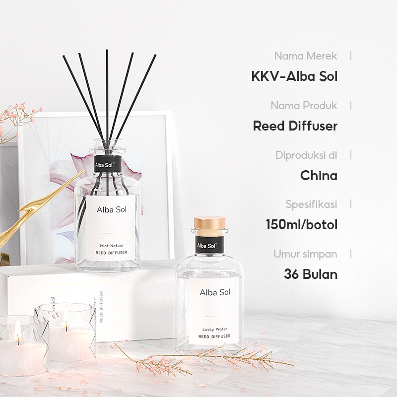 Jual QV54RS KKV - Alba Sol Reed Diffuser Lucky Water / Nature Seed ...