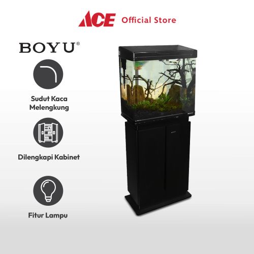 Jual Ace Boyu 45 Ltr Set Aquarium & Kabinet Ms-520M - Hitam Dekorasi ...