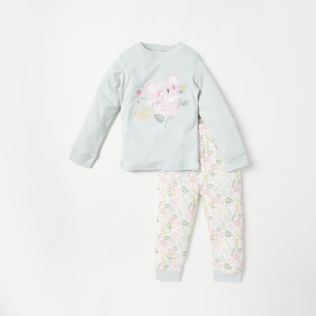 Buy Pour Moi Blue Soft Touch Jersey Fairisle Pattern Legging Pyjama Set From The UK Online Shop