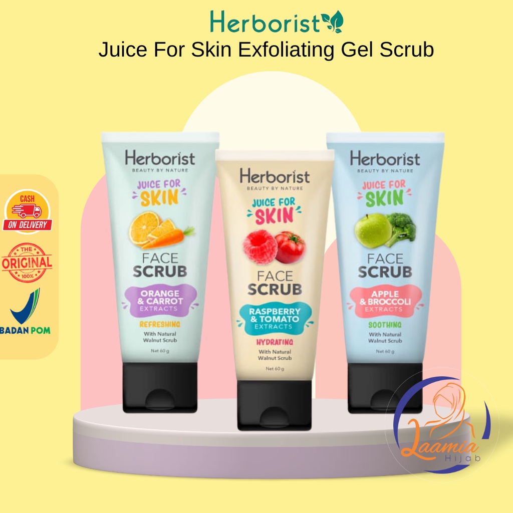 Jual Herborist Juice For Skin Face Scrub 60gr Shopee Indonesia