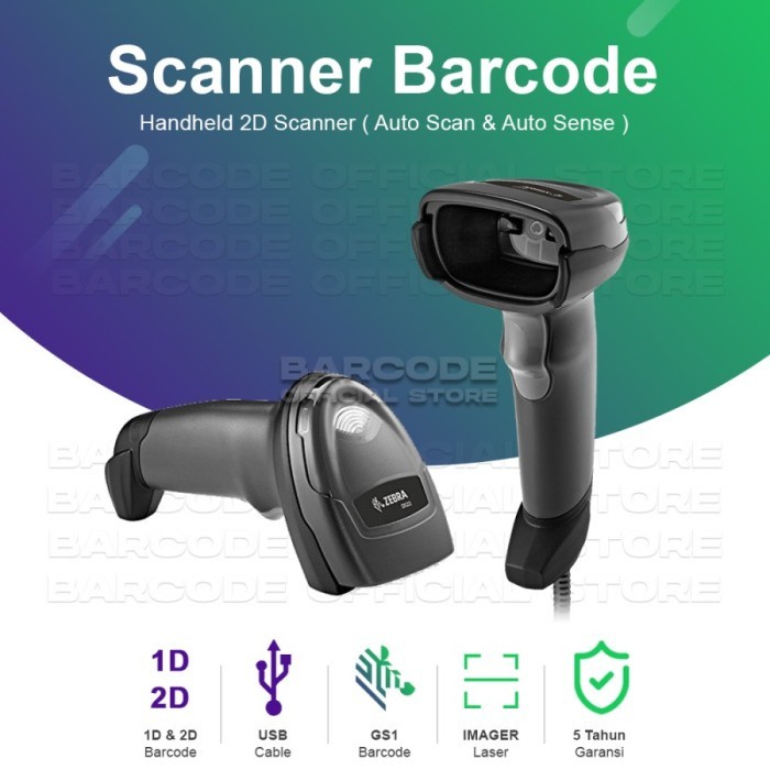 Jual SCANNER BARCODE 1D & 2D ZEBRA DS2208 / DS22 USB Shopee Indonesia