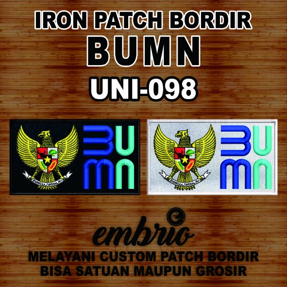 Jual Bordir UNI-098 Emblem Bordir Logo BUMN Indonesia Garuda Patches ...