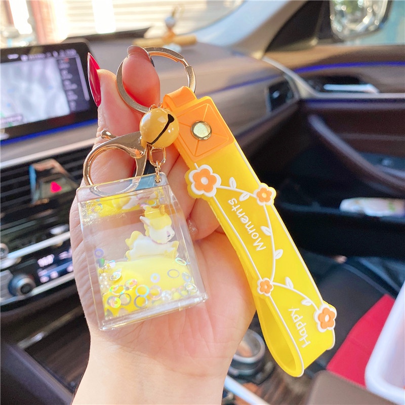 Jual Gantungan kunci glitter cair kunci mobil/ Key chain lucu/gantungan ...