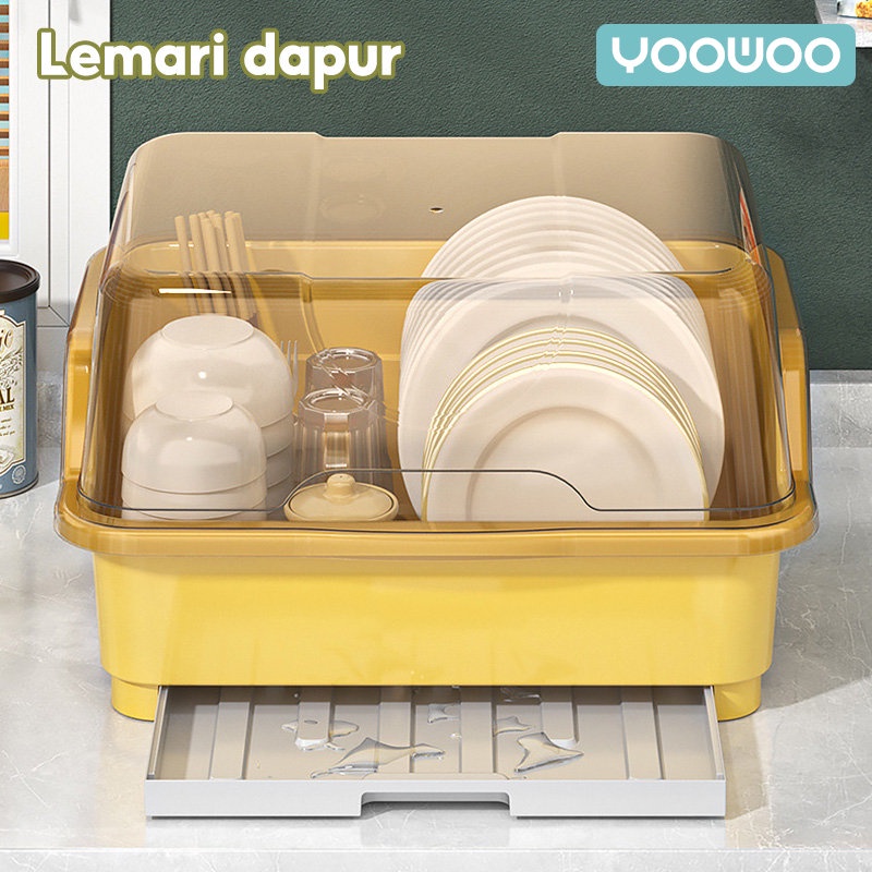 Jual YooWoo Rak Piring / Rak pengering piring / Rak piring tertutup