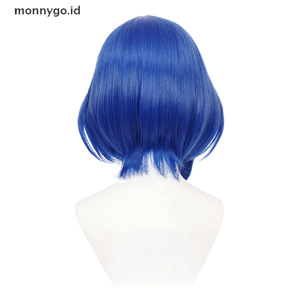 Jual Wig Monnygo Anime Bocchi The Rock Cosplay Gotou Hitori Cosplay Blue Rock Panjang 30cm Id 