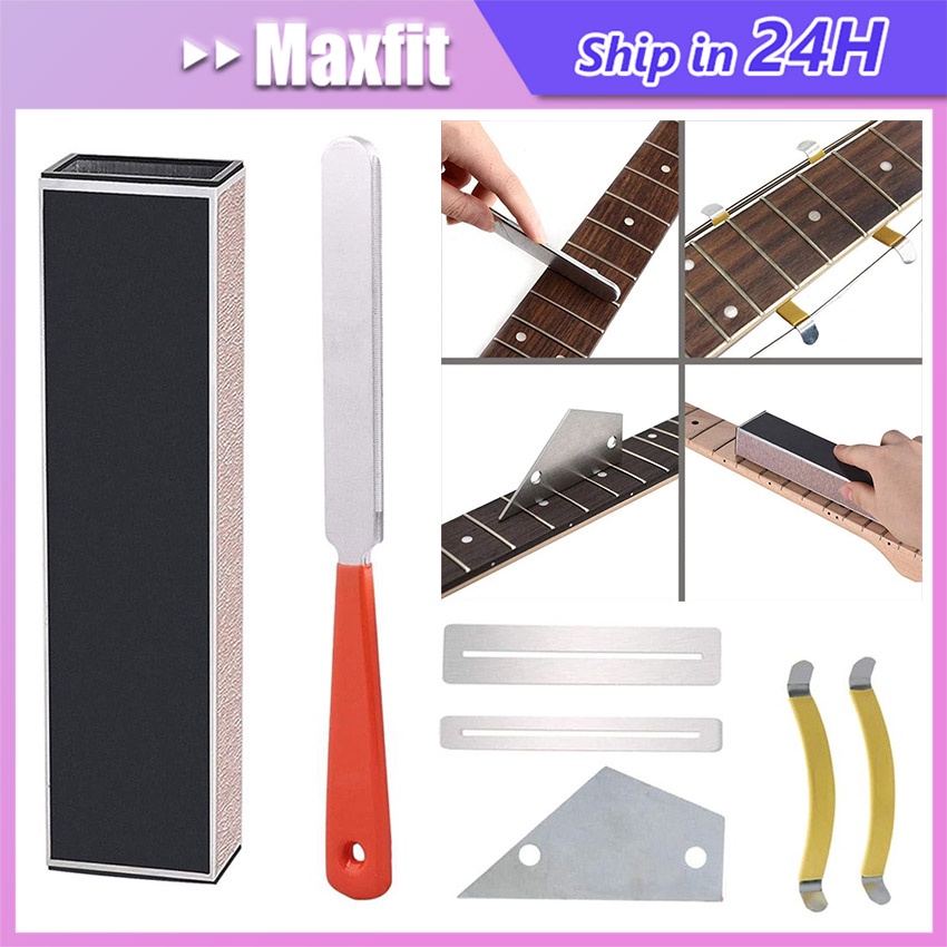 Gitaar Fret Bestand Toets Protectors Set Fret Leveling Slijpen Tool Kit Onderhoud Accessoires voor Gitaar Liefhebbers
