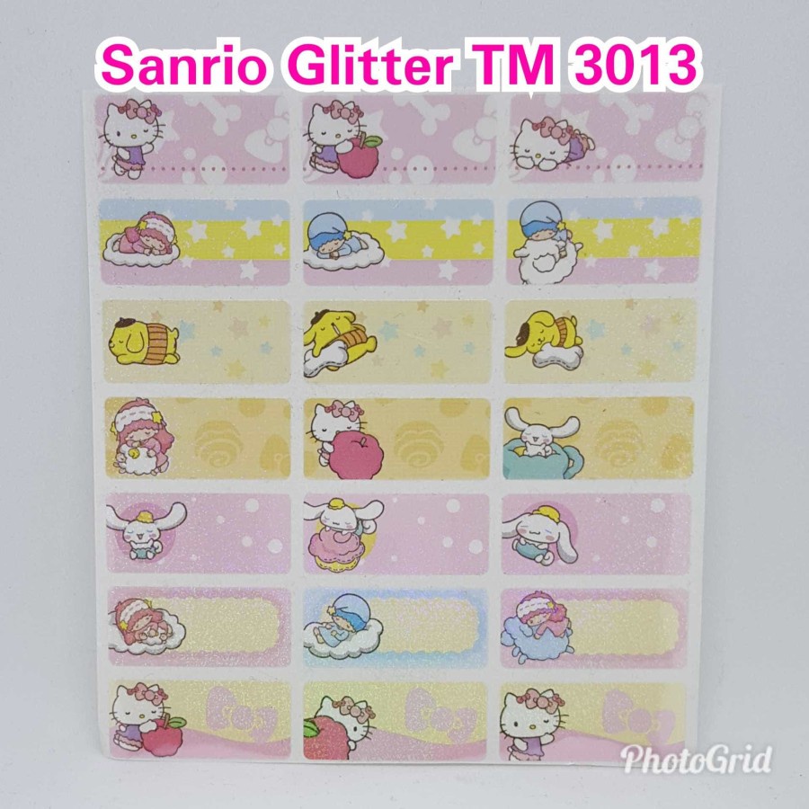 Jual Mainan Anak Label Sticker Glitter Anti Air Premium Hello Kitty ...