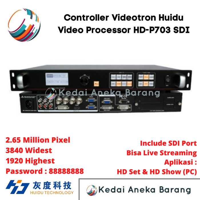 Jual LED Video Processor Controler Videotron Huidu HD-P703 SDI Sending ...