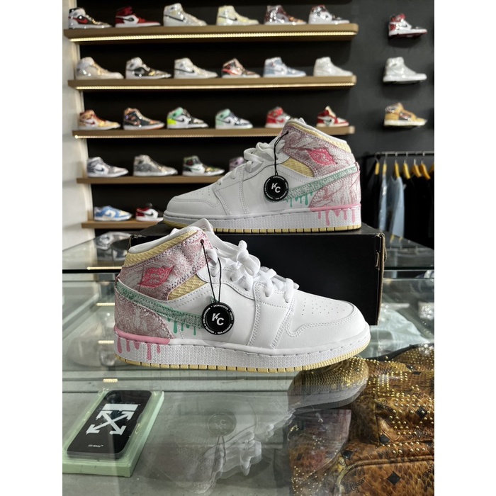 Jual Air Jordan 1 Mid Paint Drip Shopee Indonesia