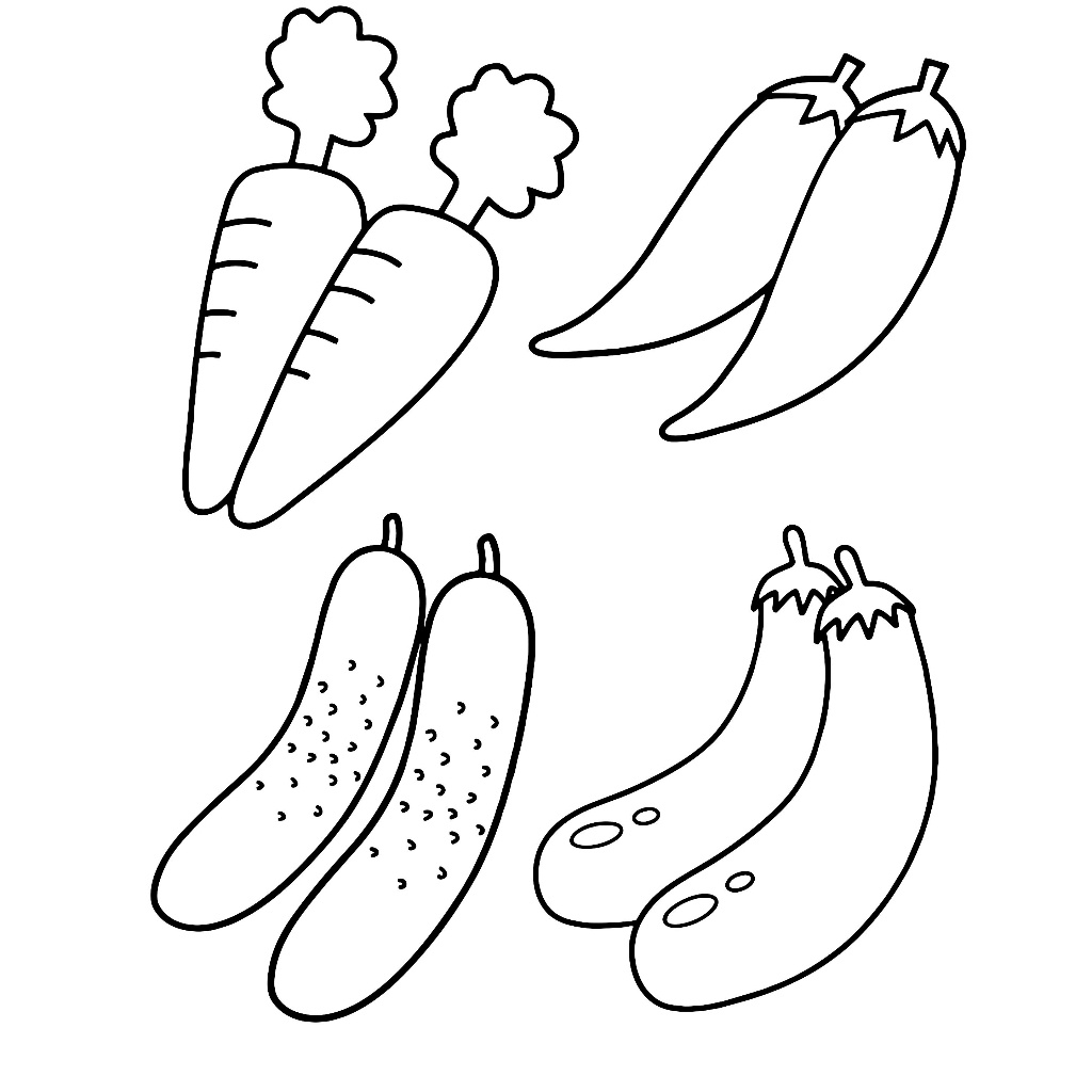 Jual Gambar Mewarnai ~ BUAH DAN SAYUR / Seketsa Lukis / Drawing Sketch