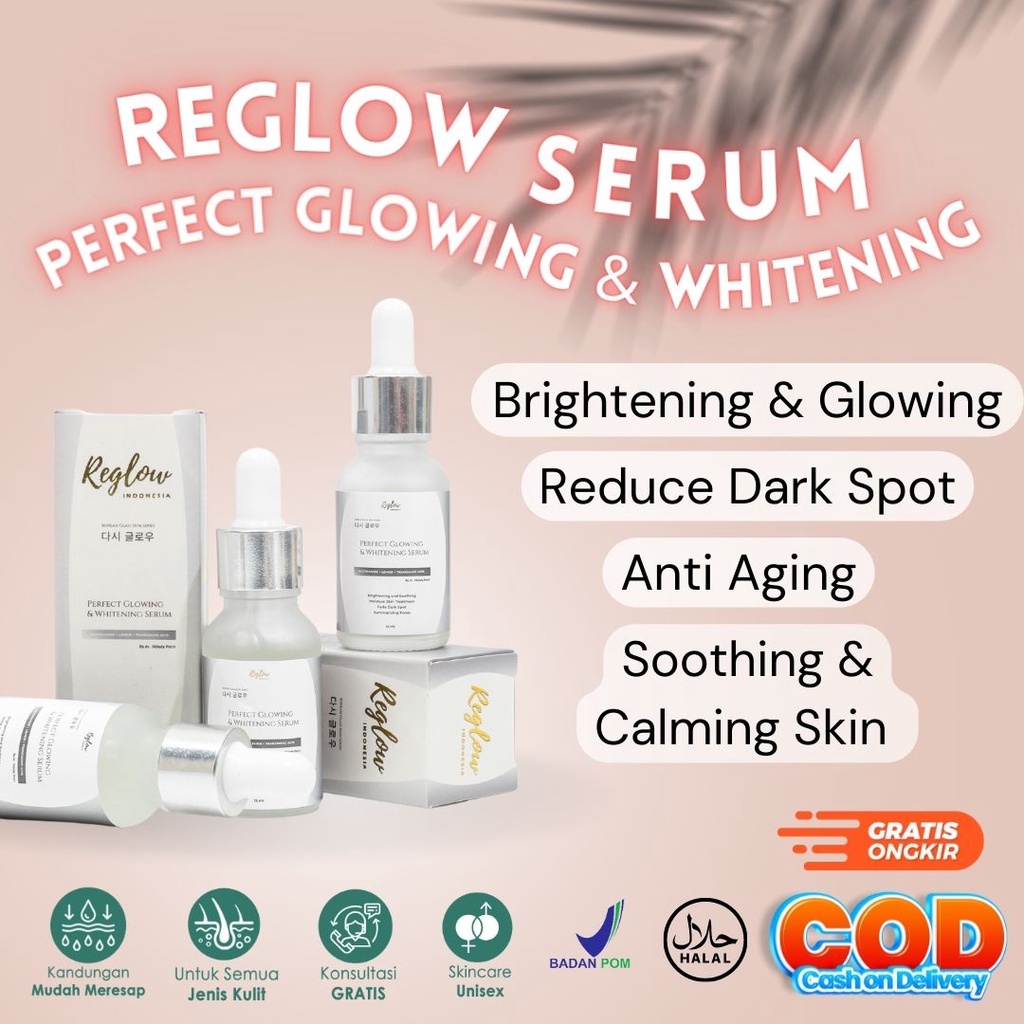Jual REGLOW SERUM PERFECT GLOWING AND WHITENING SERUM - SERUM WAJAH ...