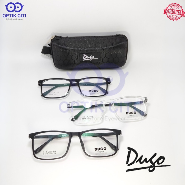 Jual Frame Kacamata Pria Wanita Dugo D-6046 Kotak Ringan Original ...